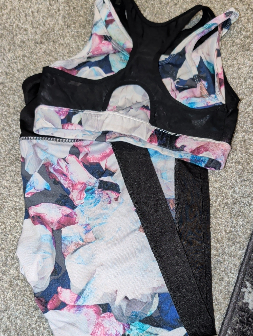 Everlast Black and Multicolor Women's Activewear Set (#C1022)